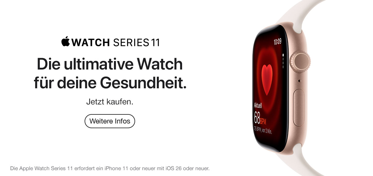 Bild im Slider zeigt die Apple Watch Series 11 zum kaufen.